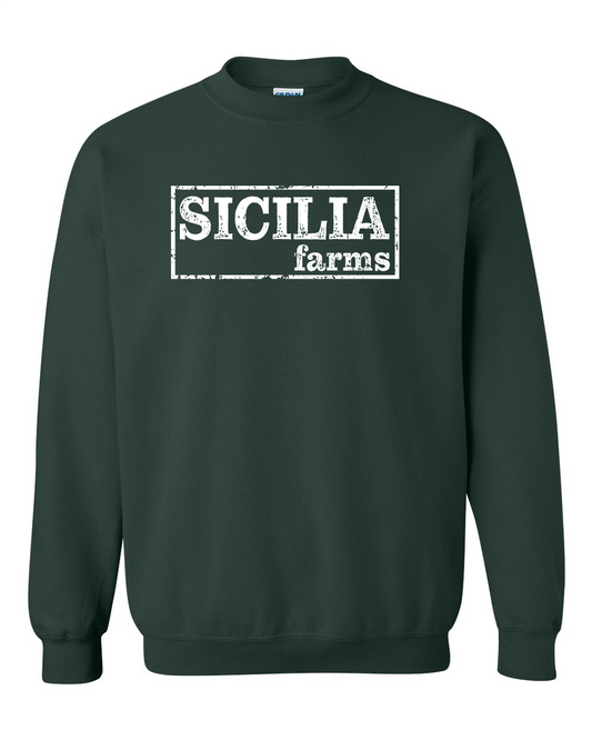 Sicilia Farms Distressed Logo - Heavy Blend Crewneck Sweatshirt