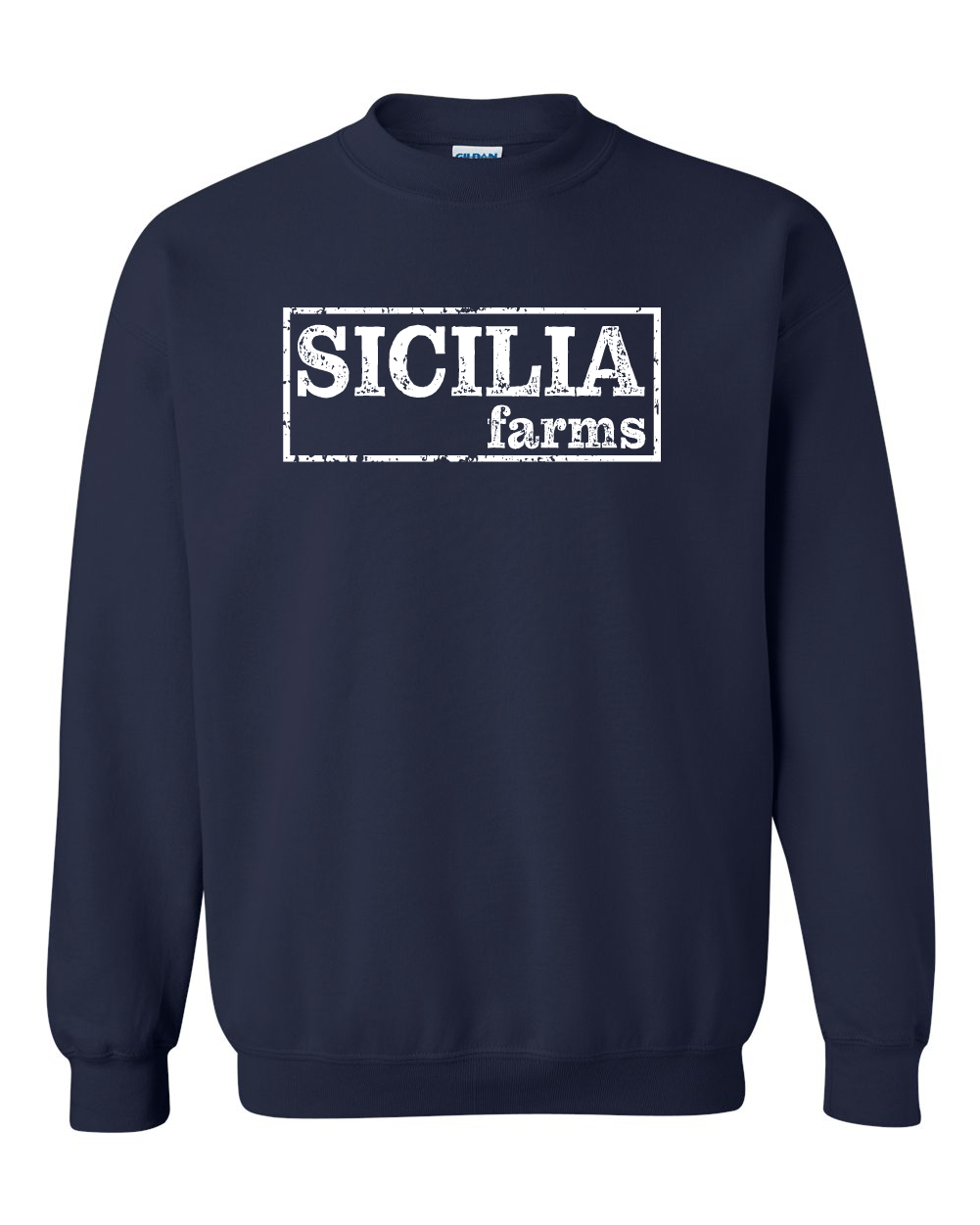 Sicilia Farms Distressed Logo - Heavy Blend Crewneck Sweatshirt
