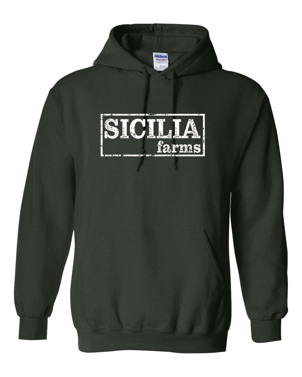 Sicilia Farms Distressed Logo - Heavy Blend Hooded Sweatshirt