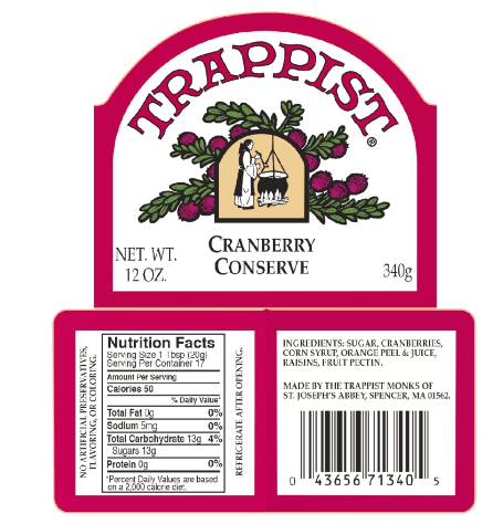 Trappist Conserve Cranberry