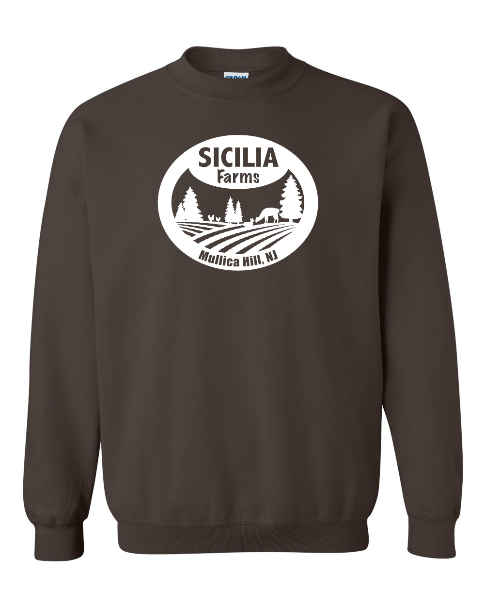 Sicilia Farms White Logo - Heavy Blend Crewneck Sweatshirt