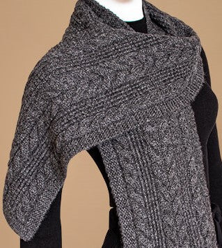 Classic Cable Hand Knit Scarf