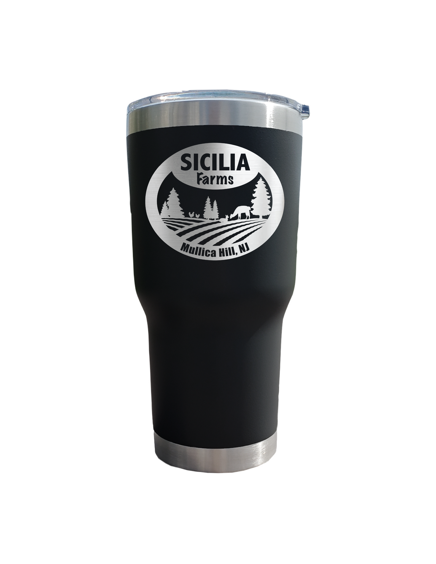 Sicilia Farms - Laser Engraved 30 oz Vacuum Insulated Tumbler w/Clear Lid