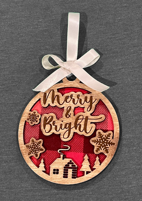 Merry & Bright Christmas Ornament