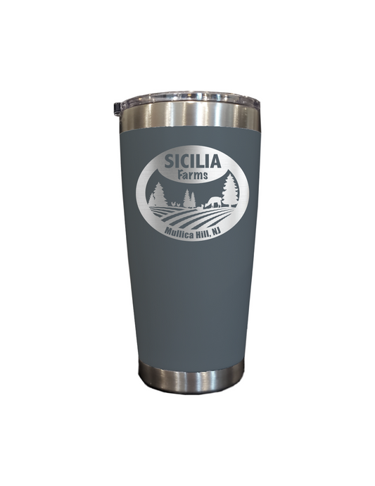 Sicilia Farms - Laser Engraved 20 oz Vacuum Insulated Tumbler w/Clear Lid
