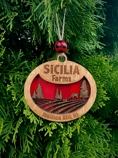 Sicilia Farms Wooden Ornament