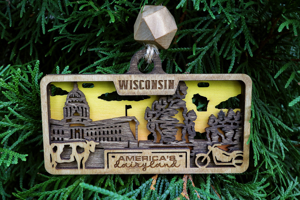 50 States Wooden Ornaments