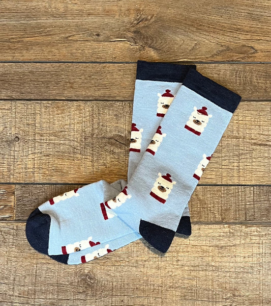 Alpaca Holiday Christmas Socks