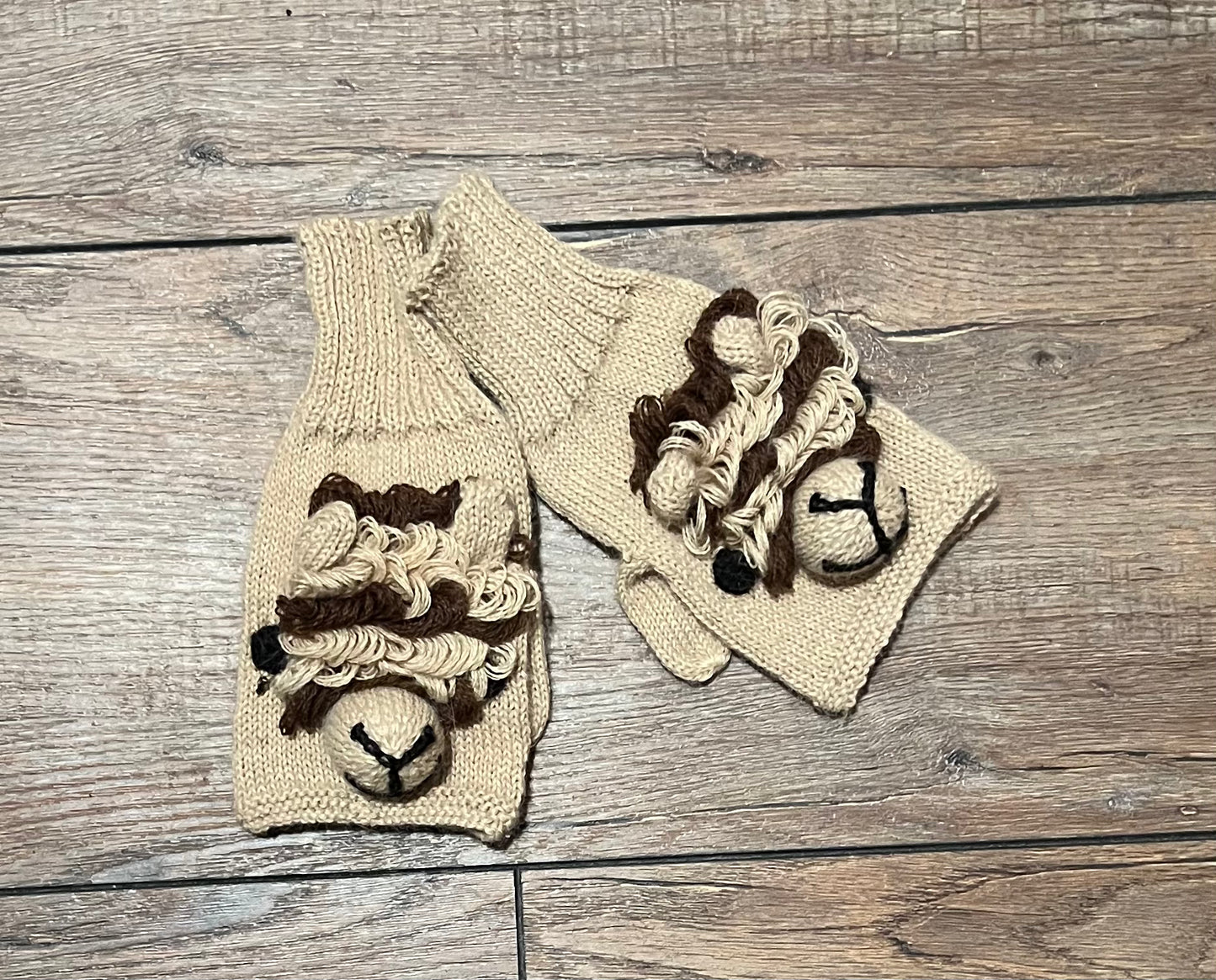 Alpaca Kids Fingerless Gloves