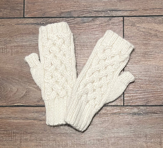 Shadow Cable Alpaca Fingerless Gloves