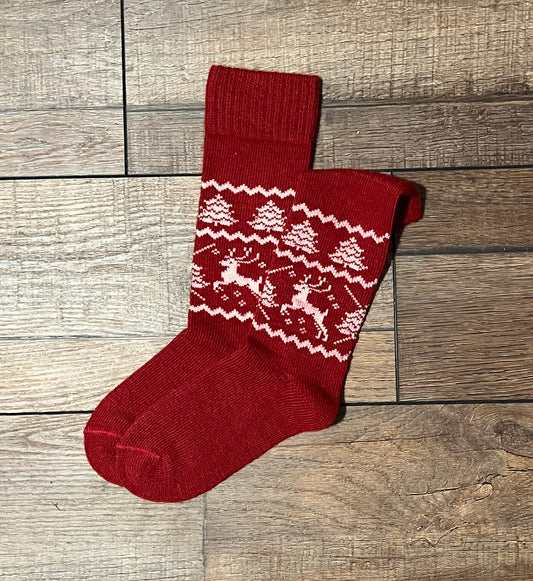Alpaca Reindeer Christmas Socks