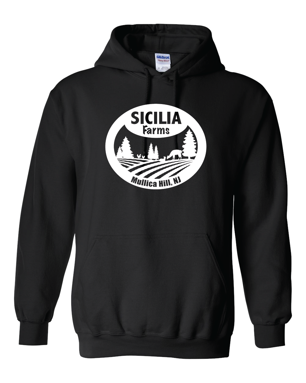 Sicilia Farms White Logo - Heavy Blend Hooded Sweatshirt