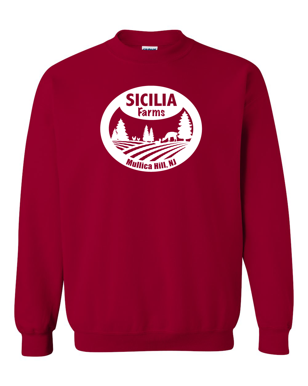 Sicilia Farms White Logo - Heavy Blend Crewneck Sweatshirt