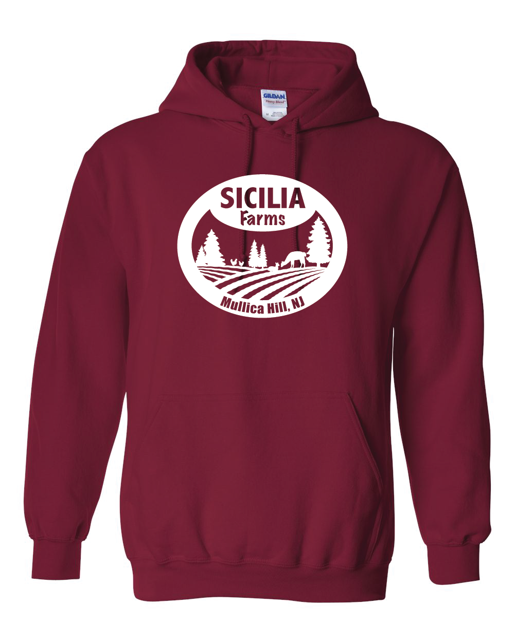 Sicilia Farms White Logo - Heavy Blend Hooded Sweatshirt