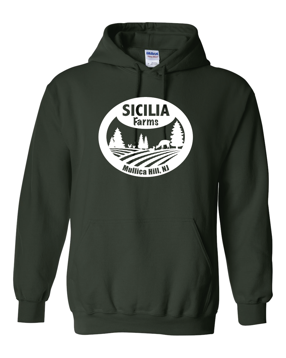 Sicilia Farms White Logo - Heavy Blend Hooded Sweatshirt