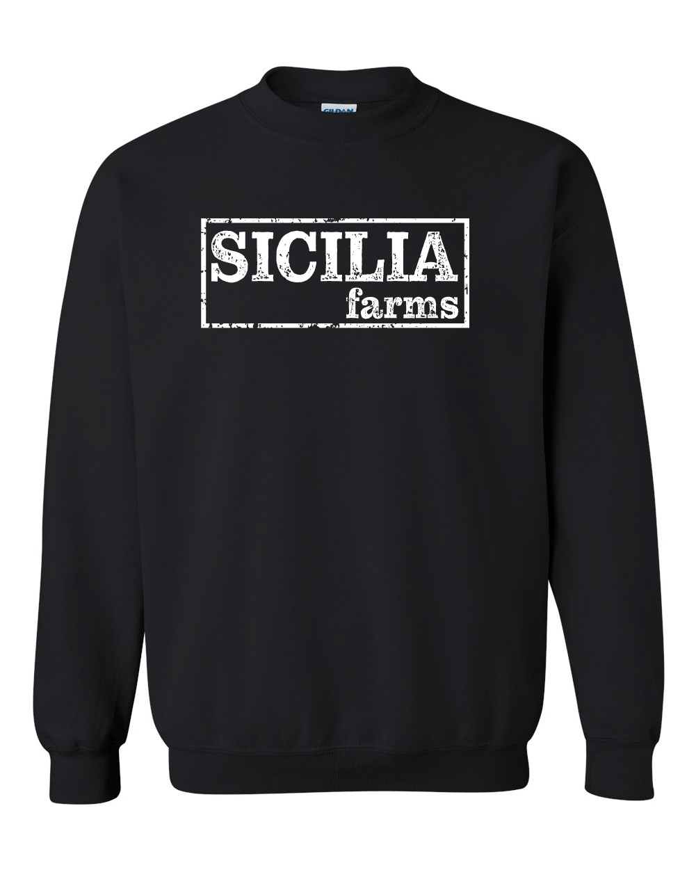 Sicilia Farms Distressed Logo - Heavy Blend Crewneck Sweatshirt