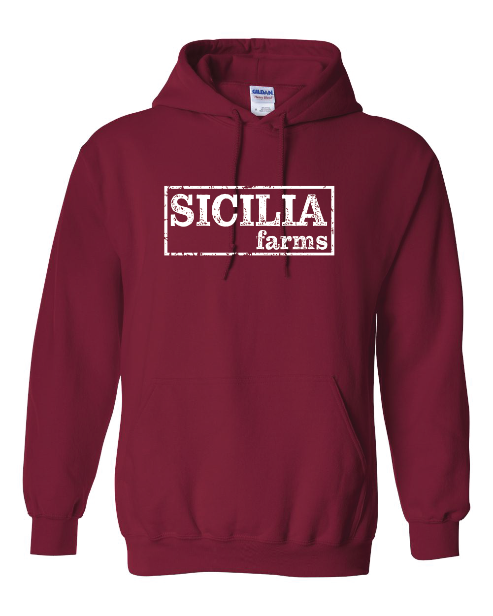 Sicilia Farms Distressed Logo - Heavy Blend Hooded Sweatshirt