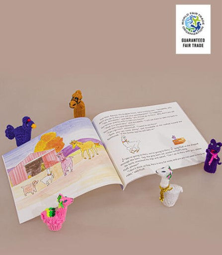 Annabelle Alpaca Travels To Peru Book + 5 Finger Puppets