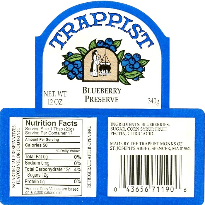 Trappist Blueberry Preserve