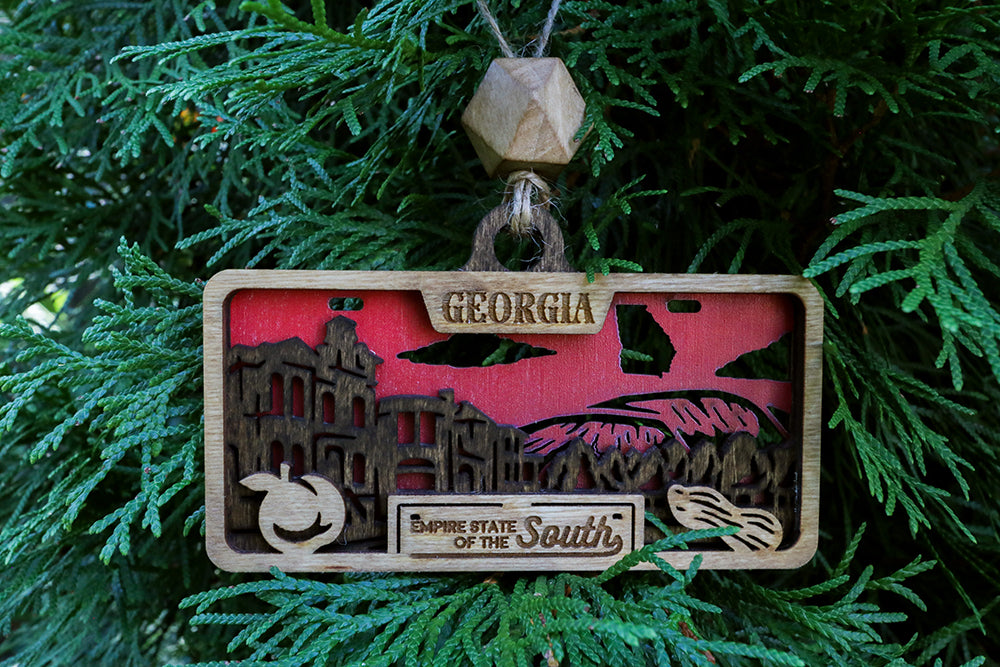 50 States Wooden Ornaments