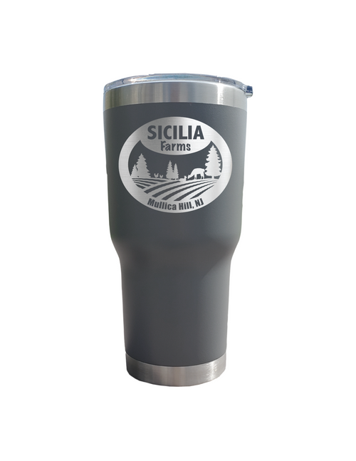 Sicilia Farms - Laser Engraved 30 oz Vacuum Insulated Tumbler w/Clear Lid