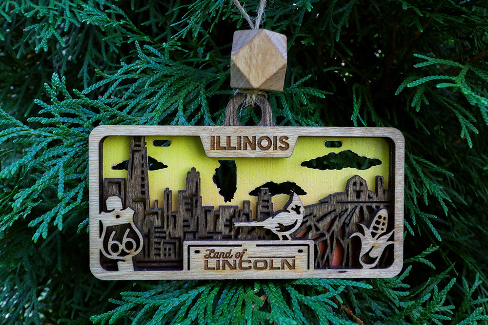 50 States Wooden Ornaments