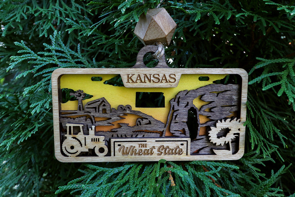 50 States Wooden Ornaments