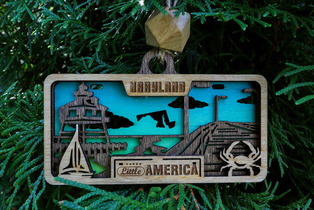 50 States Wooden Ornaments