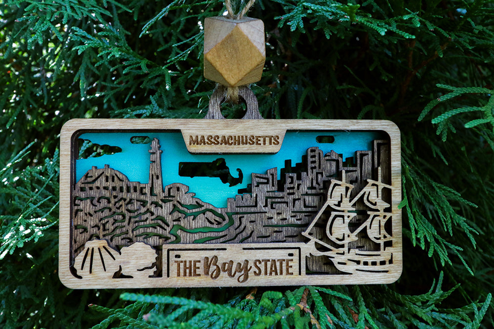 50 States Wooden Ornaments