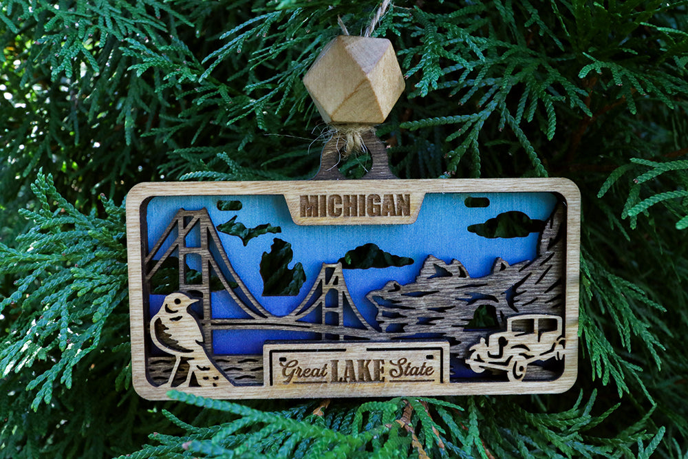 50 States Wooden Ornaments