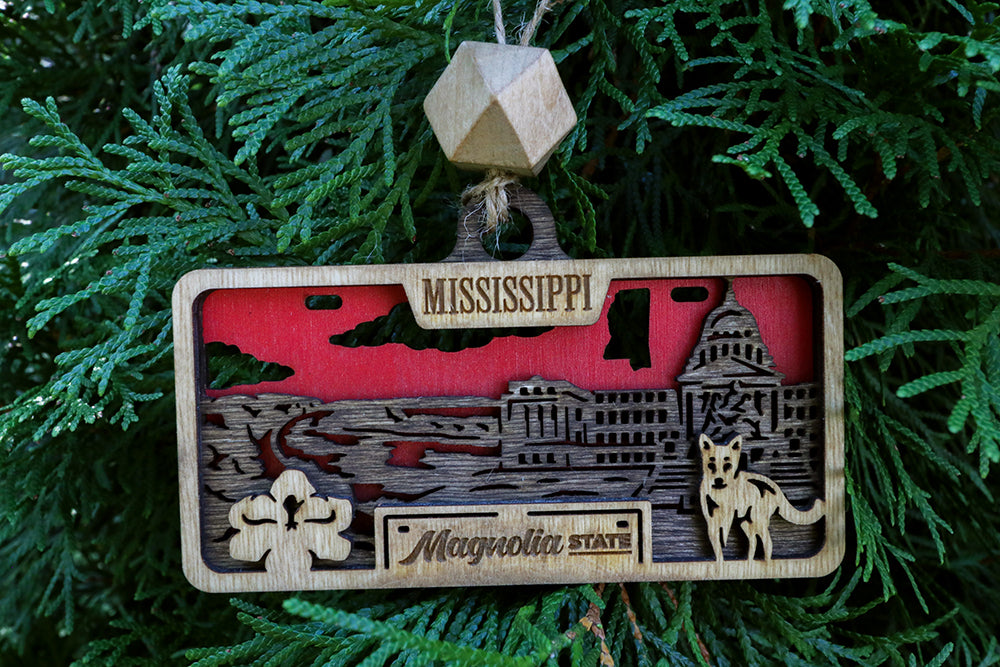 50 States Wooden Ornaments