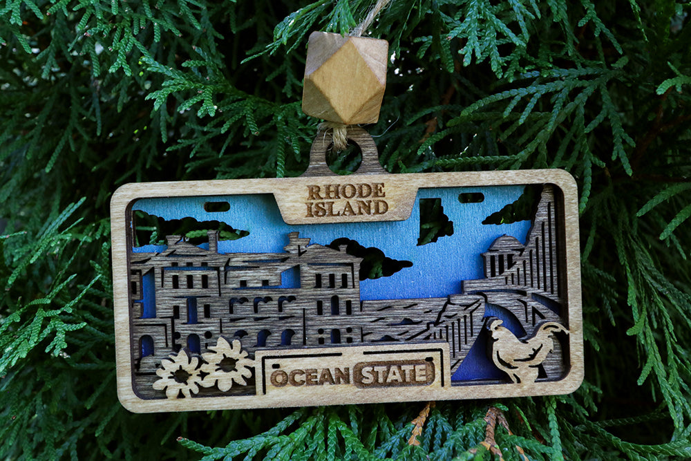 50 States Wooden Ornaments