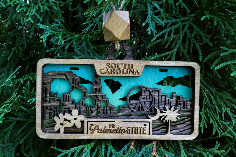 50 States Wooden Ornaments