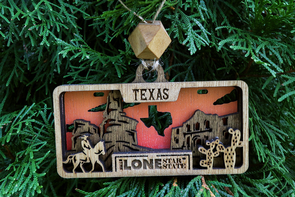 50 States Wooden Ornaments