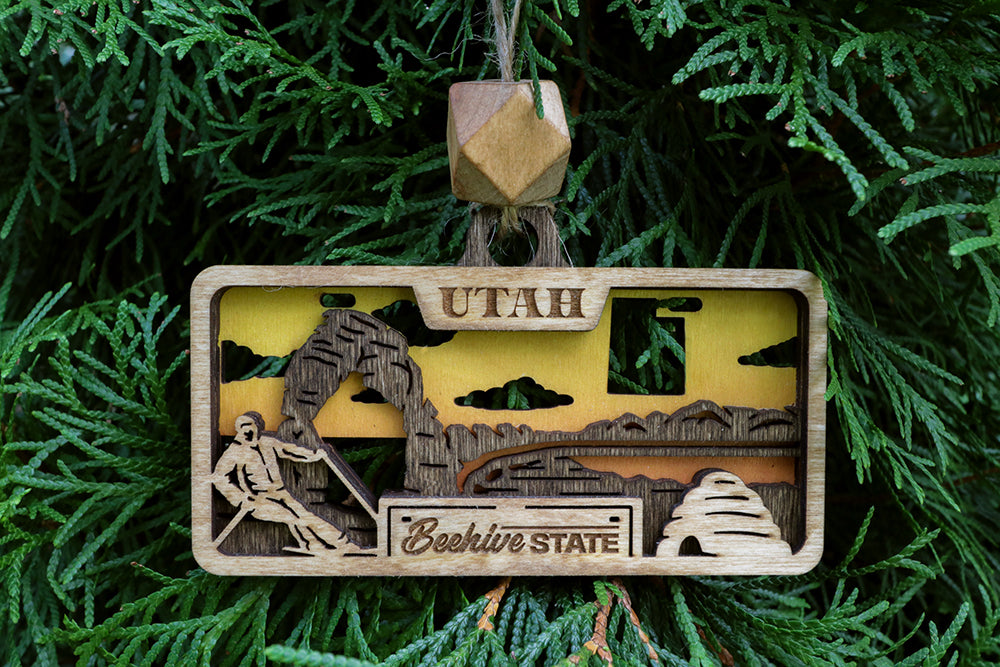 50 States Wooden Ornaments