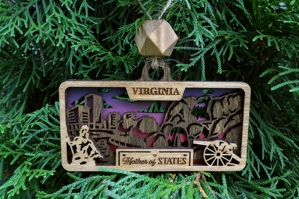 50 States Wooden Ornaments