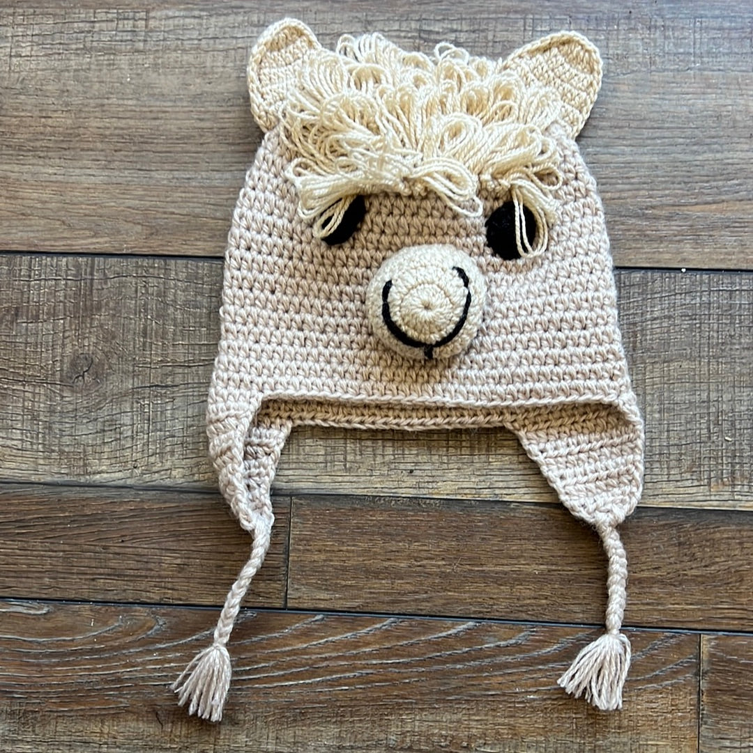 Alpaca Kids Hat with Ear Flaps